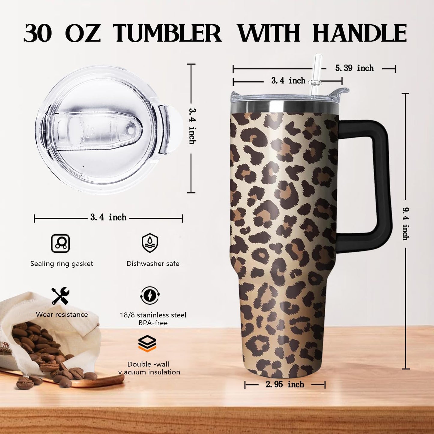30 oz Stainless Steel Tumbler with lid and Straw,Yellow CoffeeTravel Mug Cup Water Botter, Lemon Gifts for Lemon Lovers - Colors B