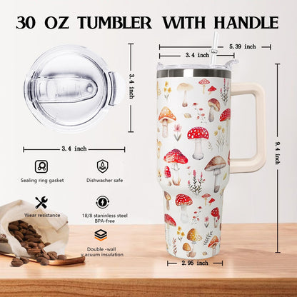 30 oz Stainless Steel Tumbler with lid and Straw,Yellow CoffeeTravel Mug Cup Water Botter, Lemon Gifts for Lemon Lovers - Colors B
