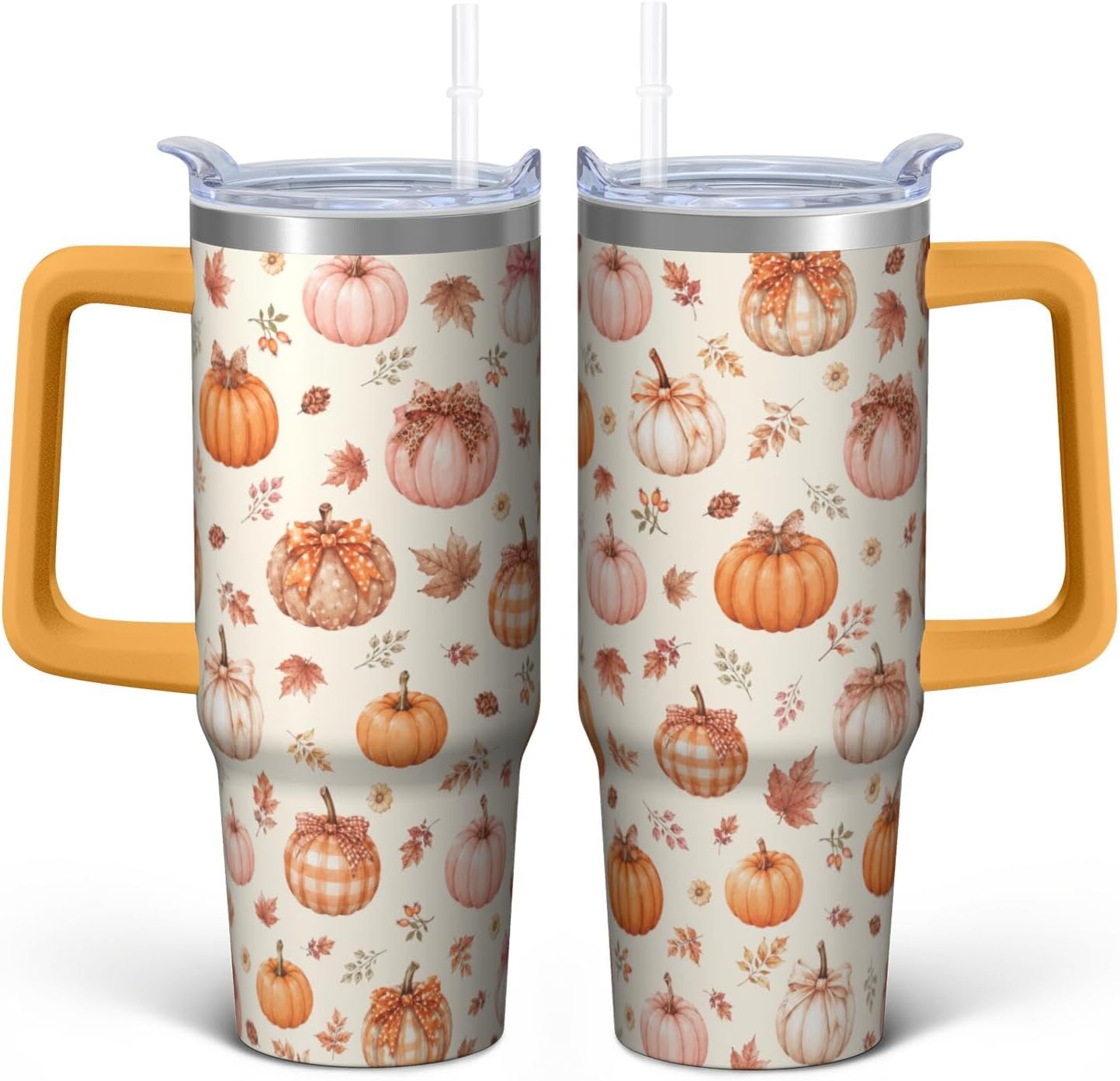 30 oz Stainless Steel Tumbler with lid and Straw,Yellow CoffeeTravel Mug Cup Water Botter, Lemon Gifts for Lemon Lovers - Colors B