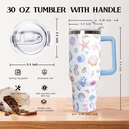 30 oz Stainless Steel Tumbler with lid and Straw,Yellow CoffeeTravel Mug Cup Water Botter, Lemon Gifts for Lemon Lovers - Colors B