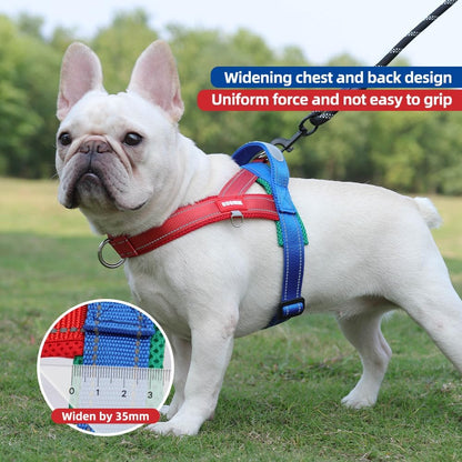 Dog Harness,No Pull Dog Harness, Adjustable Soft Harness with Breathable Mesh Padded, Reflective Lightweight Harness for Extra Small Medium Dogs Yellow-S