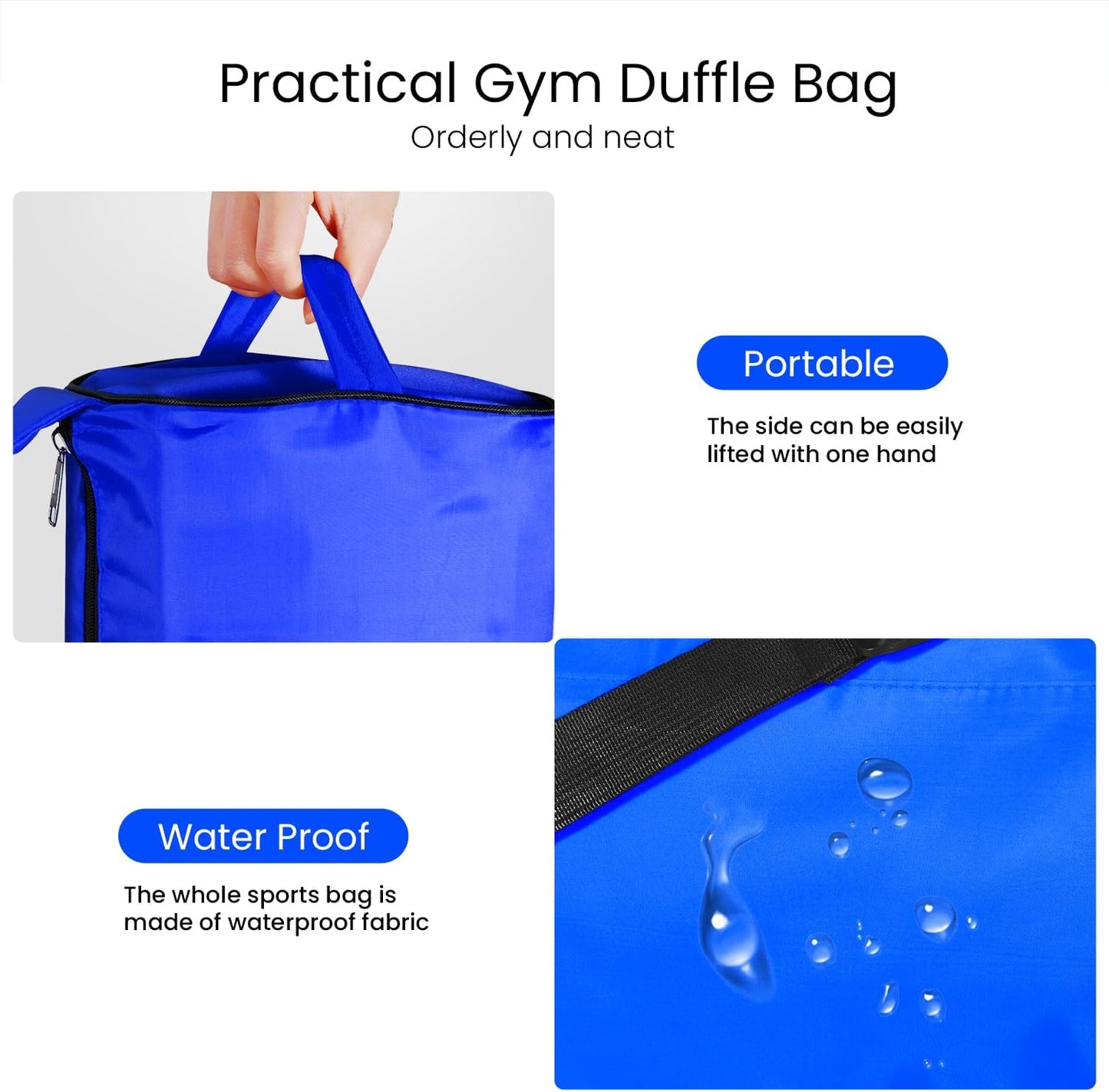 Small Gym Bag for Women & Men,Small Lightweight Duffel Bag Carry On Bags Mini Duffel Travel Bag Waterproof Sports Bags for Workout/Sport/Travel, Yellow