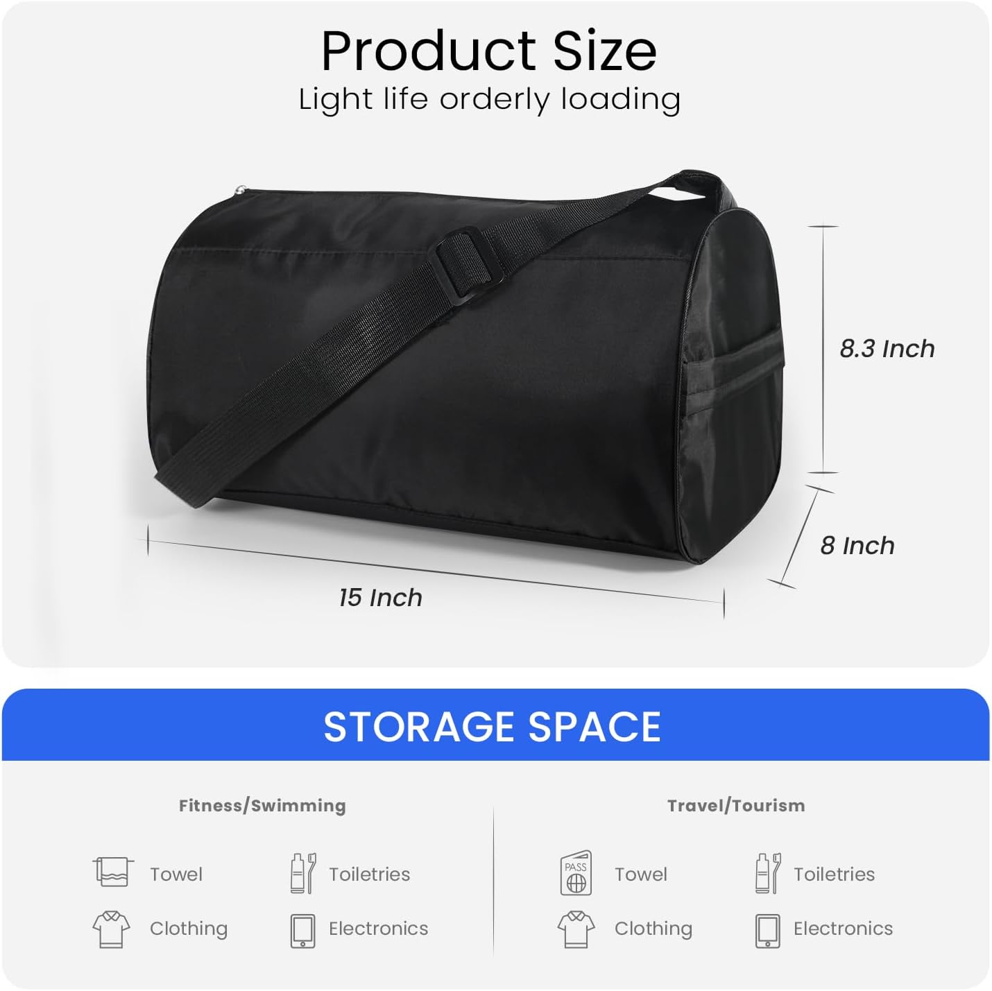 Small Gym Bag for Women & Men,Small Lightweight Duffel Bag Carry On Bags Mini Duffel Travel Bag Waterproof Sports Bags for Workout/Sport/Travel, Yellow