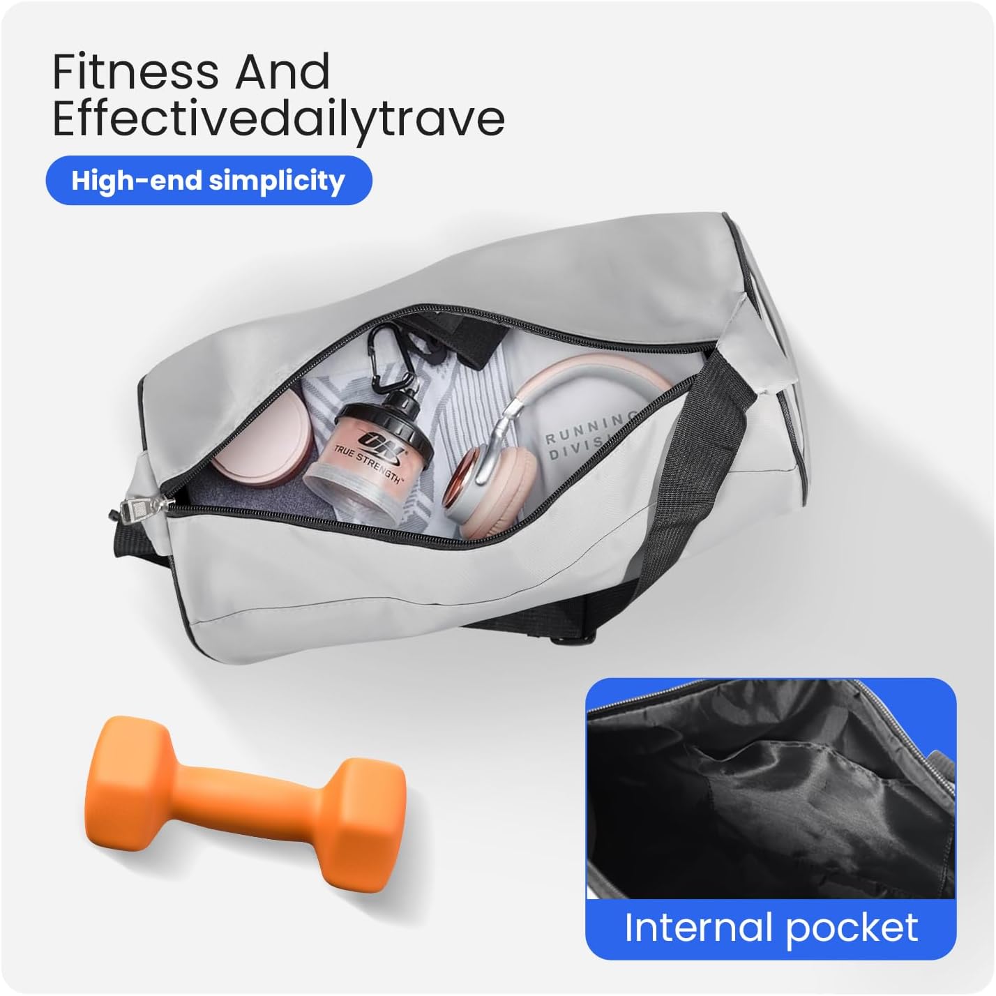 Small Gym Bag for Women & Men,Small Lightweight Duffel Bag Carry On Bags Mini Duffel Travel Bag Waterproof Sports Bags for Workout/Sport/Travel, Yellow