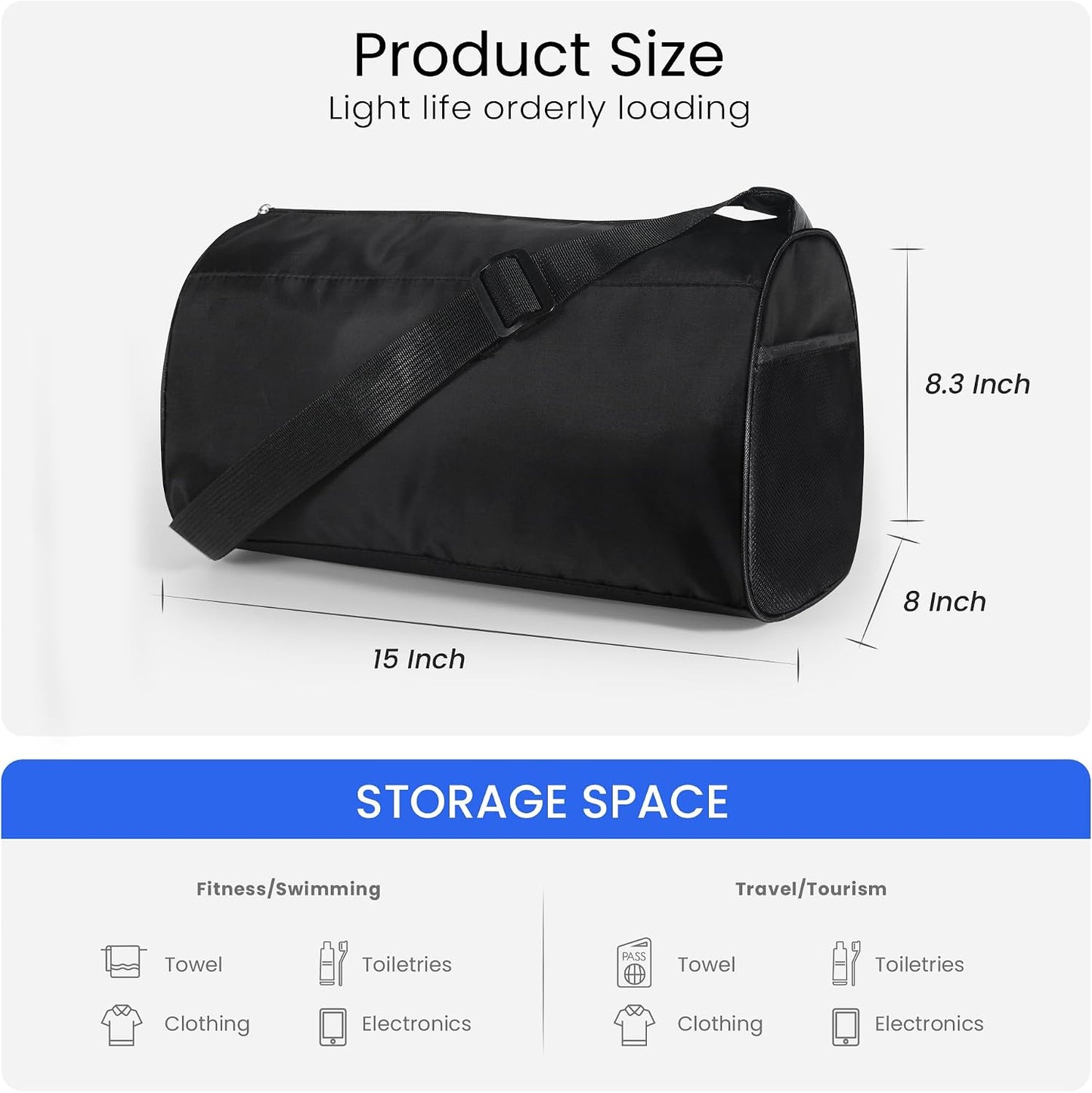 Small Gym Bag for Women & Men,Small Lightweight Duffel Bag Carry On Bags Mini Duffel Travel Bag Waterproof Sports Bags for Workout/Sport/Travel, Yellow