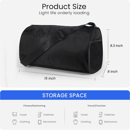 Small Gym Bag for Women & Men,Small Lightweight Duffel Bag Carry On Bags Mini Duffel Travel Bag Waterproof Sports Bags for Workout/Sport/Travel, Yellow