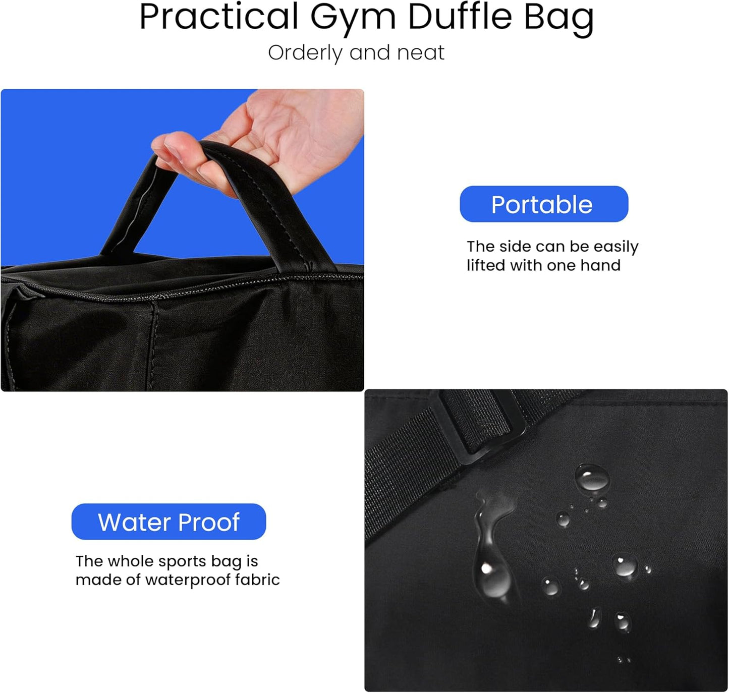 Small Gym Bag for Women & Men,Small Lightweight Duffel Bag Carry On Bags Mini Duffel Travel Bag Waterproof Sports Bags for Workout/Sport/Travel, Yellow
