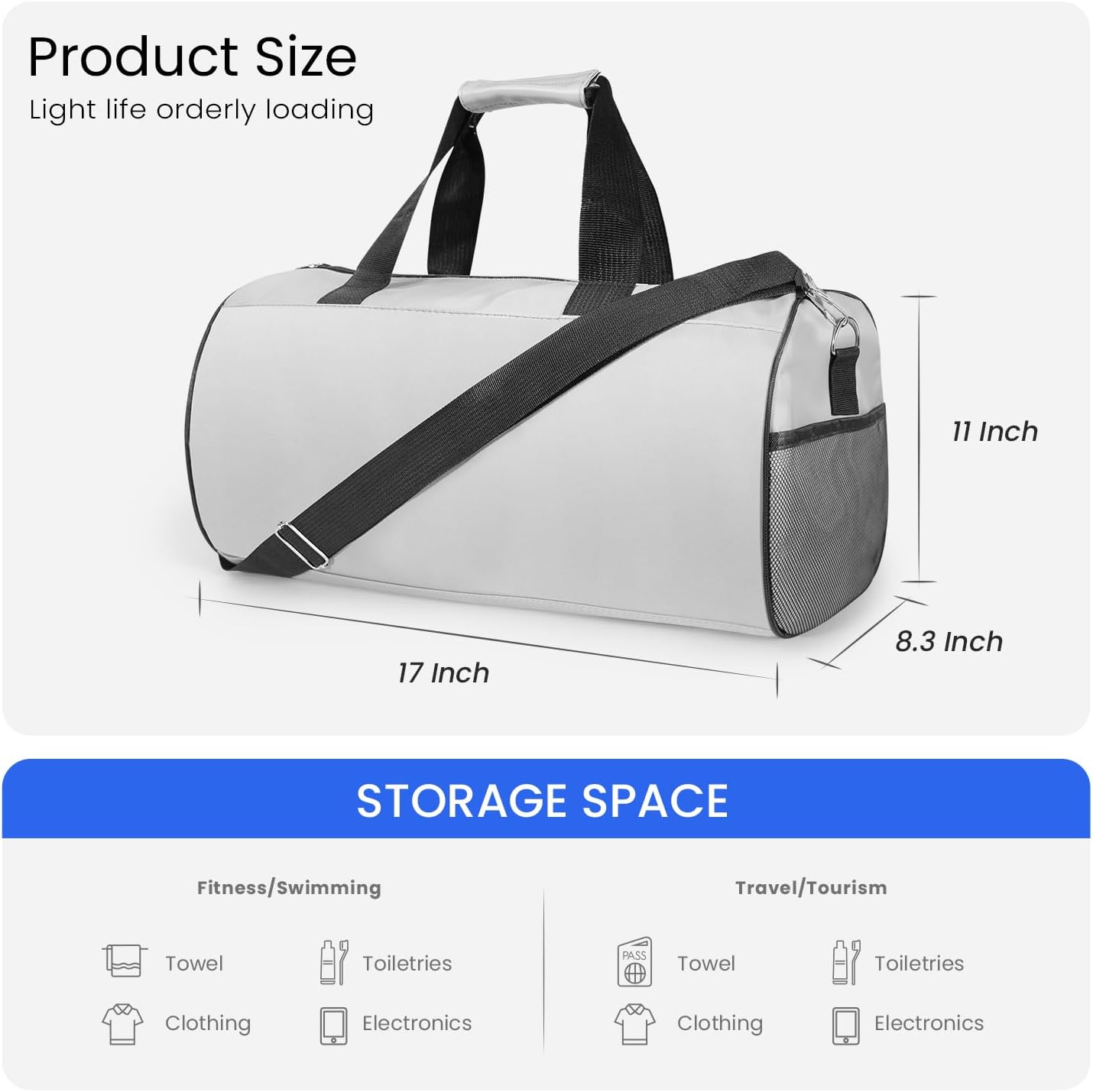 Small Gym Bag for Women & Men,Small Lightweight Duffel Bag Carry On Bags Mini Duffel Travel Bag Waterproof Sports Bags for Workout/Sport/Travel, Yellow