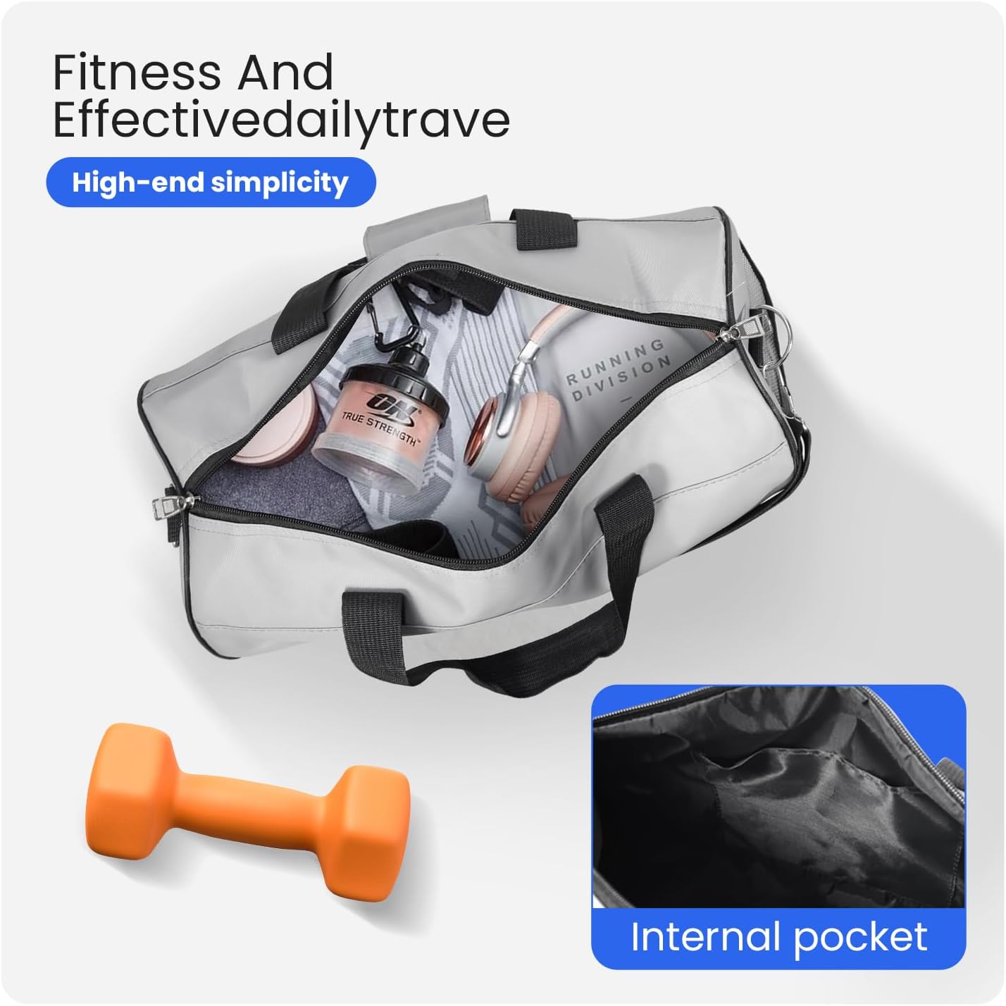 Small Gym Bag for Women & Men,Small Lightweight Duffel Bag Carry On Bags Mini Duffel Travel Bag Waterproof Sports Bags for Workout/Sport/Travel, Yellow