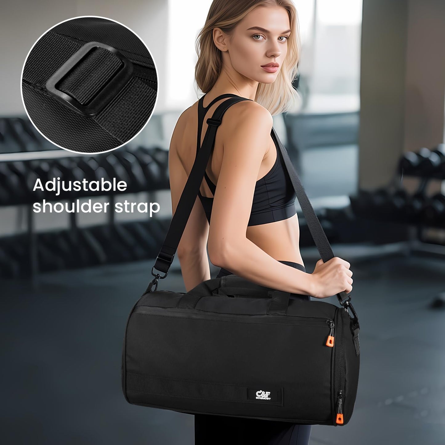 Small Gym Bag for Women & Men,Small Lightweight Duffel Bag Carry On Bags Mini Duffel Travel Bag Waterproof Sports Bags for Workout/Sport/Travel, Yellow