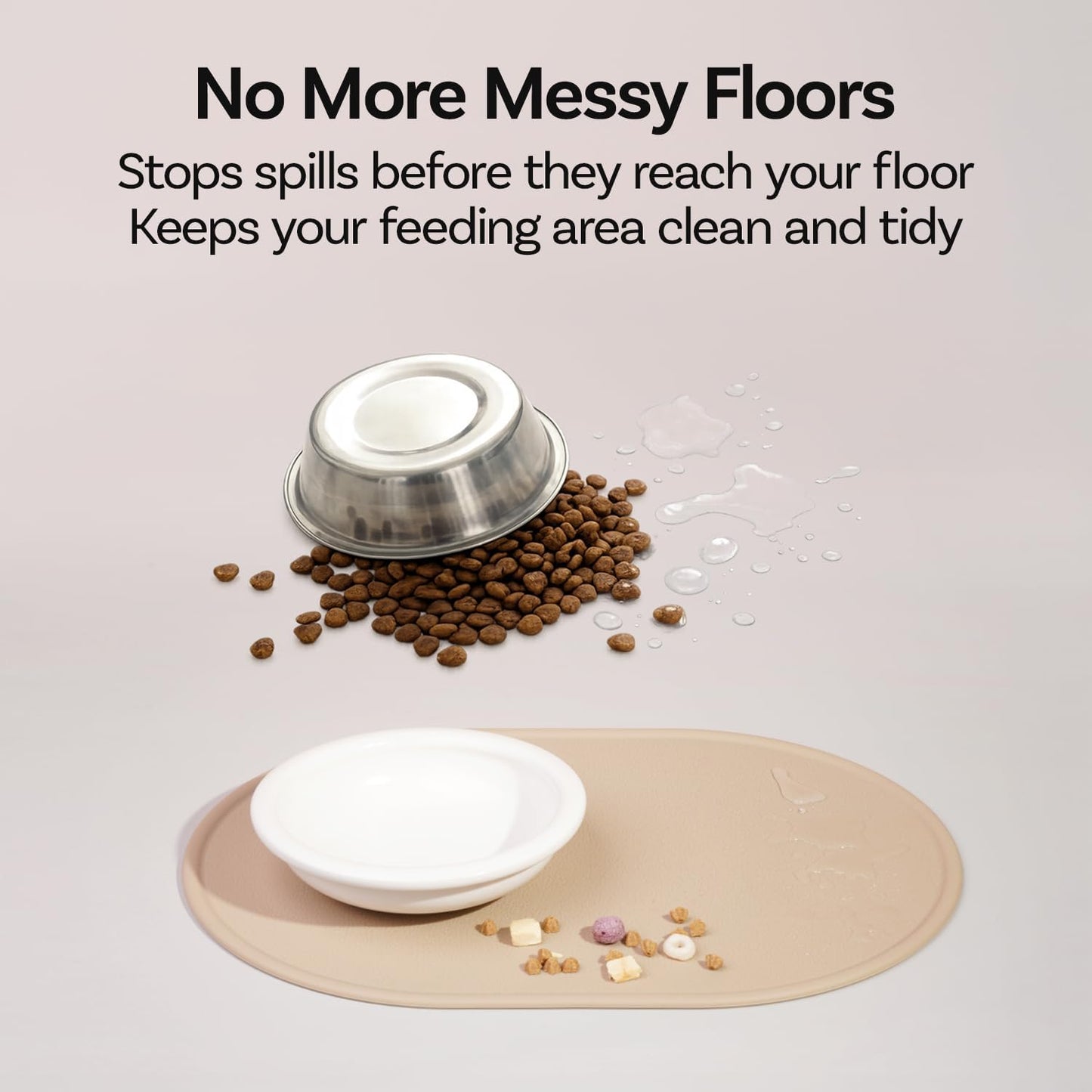Dog & Cat Feeding Mat, 15.7 x 11.4 in (40x29cm), Thick Premium Platinum Silicone (Leather-Textured Surface), Raised Edges (High Rim), Waterproof, Non-Slip, Made in Korea (Cheese Yellow)