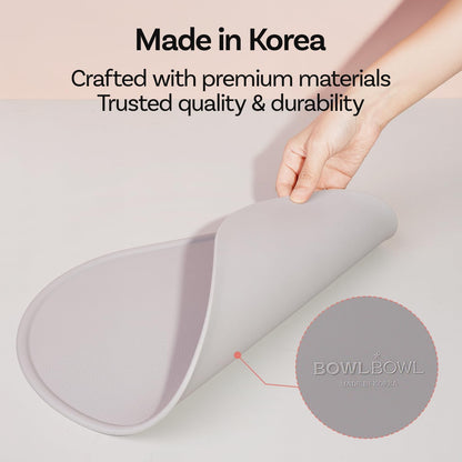 Dog & Cat Feeding Mat, 15.7 x 11.4 in (40x29cm), Thick Premium Platinum Silicone (Leather-Textured Surface), Raised Edges (High Rim), Waterproof, Non-Slip, Made in Korea (Cheese Yellow)