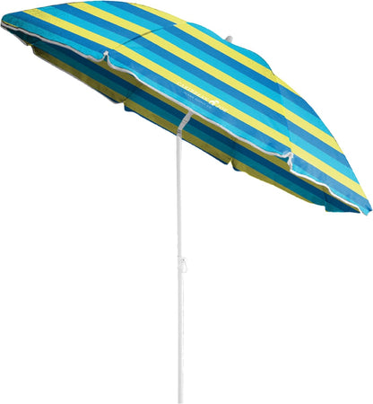 Beach Sun Umbrella, Portable, UV Protection, Great for Outdoor, Shoulder Carry Bag, Full 6 ft Arc