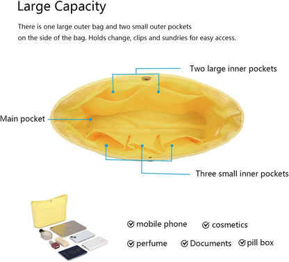 YONEBN waterproof Storage Bag Lightweight Large Capacity nylon Bag Inner Bag Handbag Organizer
