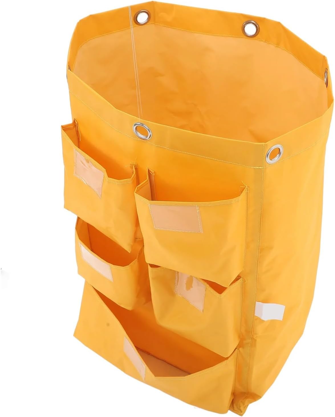 Replacement Janitorial Cart Bag Housekeeping Cart Bag Versatile Cleaning Cart Pouch Sturdy Janitorial Supply Bag for Cleaning Trolleys Tool Organization and for Housekeeping Commercial(Yellow)