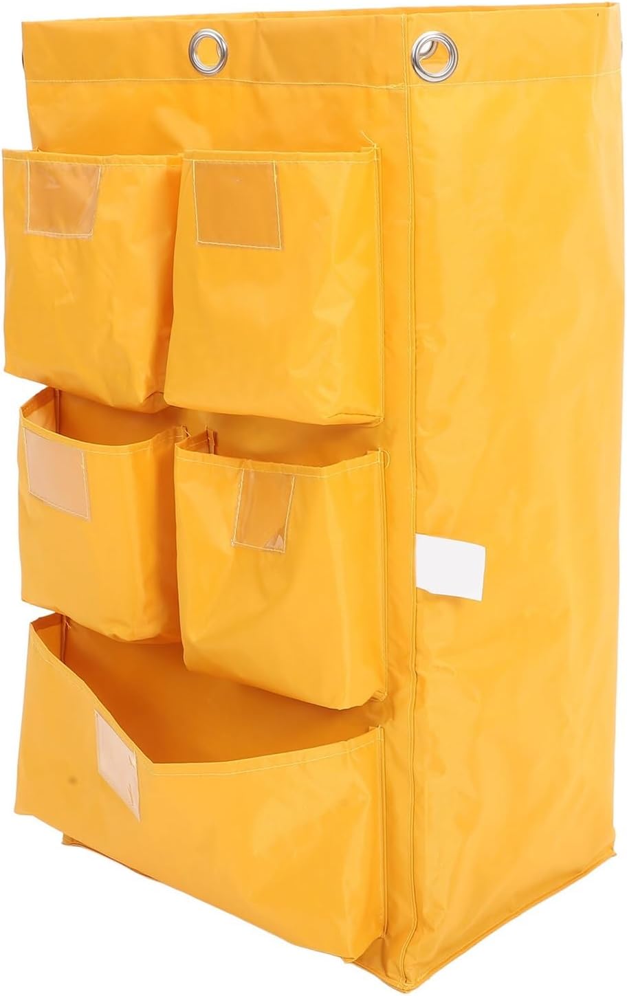 Replacement Janitorial Cart Bag Housekeeping Cart Bag Versatile Cleaning Cart Pouch Sturdy Janitorial Supply Bag for Cleaning Trolleys Tool Organization and for Housekeeping Commercial(Yellow)