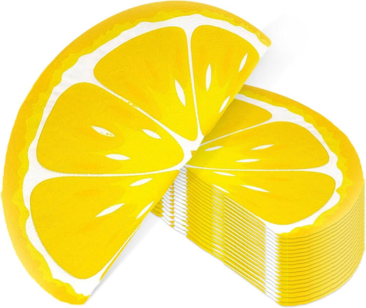 40 Pcs Lemon Napkins Yellow Citrus Paper Napkin Fruit Disposable Cocktail Napkins for Birthday Baby Bridal Shower Lemon Theme Bachelorette Engagement Wedding Party Decorations Supplies