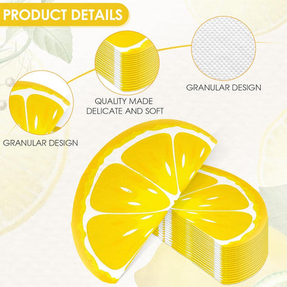 40 Pcs Lemon Napkins Yellow Citrus Paper Napkin Fruit Disposable Cocktail Napkins for Birthday Baby Bridal Shower Lemon Theme Bachelorette Engagement Wedding Party Decorations Supplies