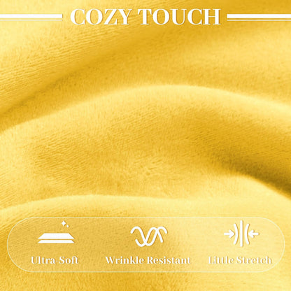 Minky Fabric by The Yard, 1.0mm Soft Fleece Fabric 60x36 Inch Yellow | Smooth Plush Fabric Ultra-Soft Cuddle Fabric for Blanket, Pillow Cover, Scarf, Mask, Pet Bed, Crafts, Sewing Projects