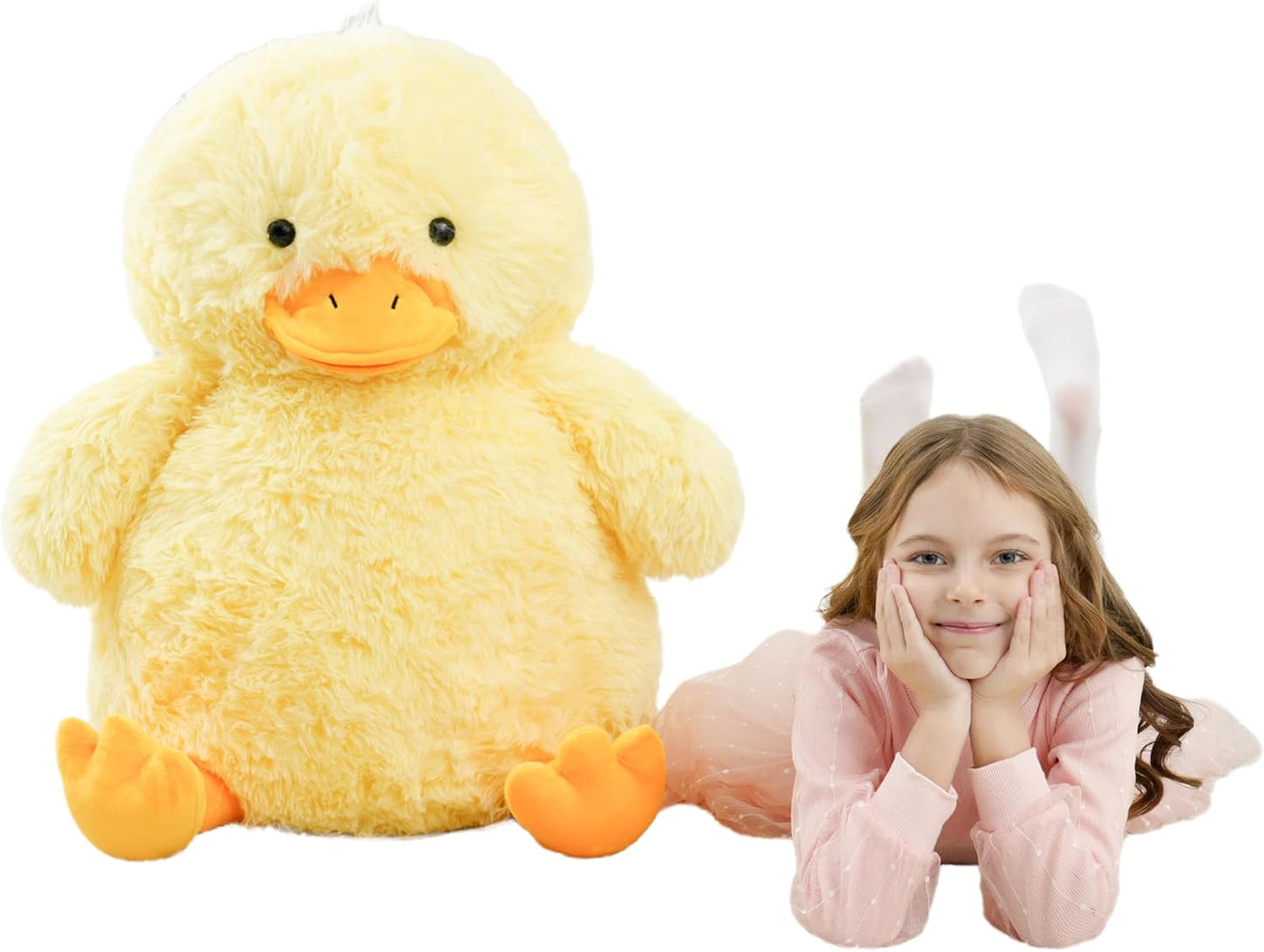 Large Stuffed Duck Plushies, Giant Duck Stuffed Animals for Kids | Birthday Gift for Kids, Big Size-28 Inch(Yellow), Festival Gifts, Safe&Fluffy Material