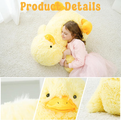 Large Stuffed Duck Plushies, Giant Duck Stuffed Animals for Kids | Birthday Gift for Kids, Big Size-28 Inch(Yellow), Festival Gifts, Safe&Fluffy Material