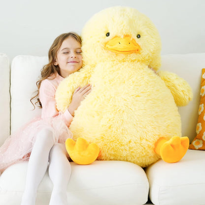 Large Stuffed Duck Plushies, Giant Duck Stuffed Animals for Kids | Birthday Gift for Kids, Big Size-28 Inch(Yellow), Festival Gifts, Safe&Fluffy Material