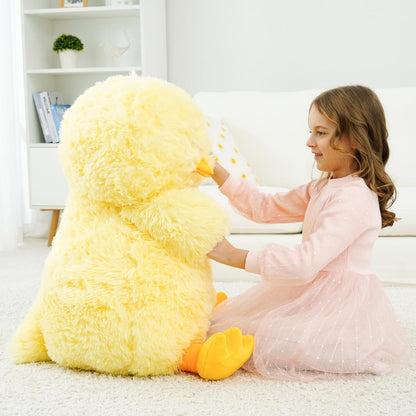 Large Stuffed Duck Plushies, Giant Duck Stuffed Animals for Kids | Birthday Gift for Kids, Big Size-28 Inch(Yellow), Festival Gifts, Safe&Fluffy Material
