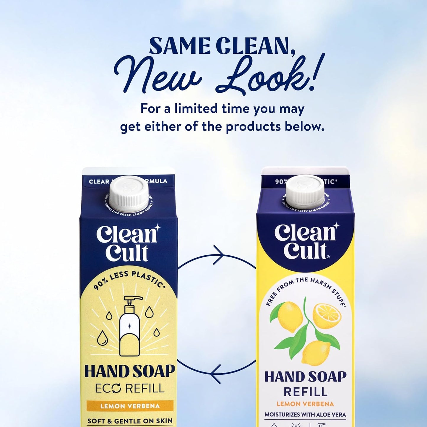 Liquid Hand Soap Refills - Lemon Verbena - Moisturizes Dry & Sensitive Skin - Made with Aloe Vera & Essential Oils - Eco Friendly - Paper-Based Packaging - 32 oz/2 Pack