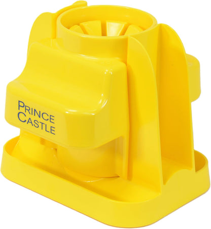 Lime Lemon Cutter - Fruit Slicer Kitchen Gadget, Lime Cutter, Vegetable Chopper with Container 8-Wedge Slicer, Yellow