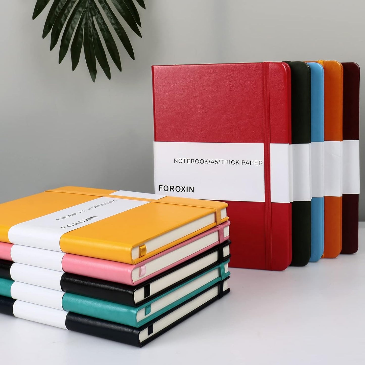 Lined Journal Notebook - Yellow A5 Hardcover Notebook for Women Men, 8.3 x 5.7 College Ruled Writing Journal, 192 Pages 80gsm Thick Paper for Work, Office, School and Home