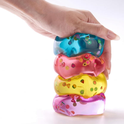 Ice Cube Squishy Toy, Slow Rising Stress Cube Fidget Toys | Smooth Surface, Low odor Fruit Stress Balls for Teens Adults,Focus & Calm for School Office, Squeeze Gifts Party Favors