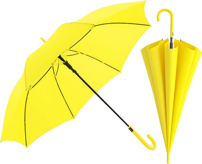 UV Stick Umbrella Auto Open UPF 50+ with J Hook Handle 51IN | Automatic Open Wind-Resistant Umbrella for Adults Fits 2 People, J Hook Handle, Fast-Drying