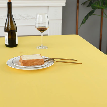 Yellow Rectangle Tablecloth Wrinkle Free Waterproof Polyester Table Cloths Spillproof Heavy Duty Washable Table Cover for Party, Banquet, Indoor and Outdoor - Square/Oblong, 54 x 54 inch