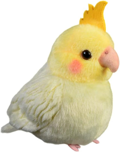 4.9'' Lifelike Yellow Cockatiel Parrot Stuffed Animal Bird Plush Toy | Realistic, Soft, Cuddly, Cockatiel, Stuffed Birds, Plushie Doll, Yellow Bird, Home Decor, Gifts for Kids