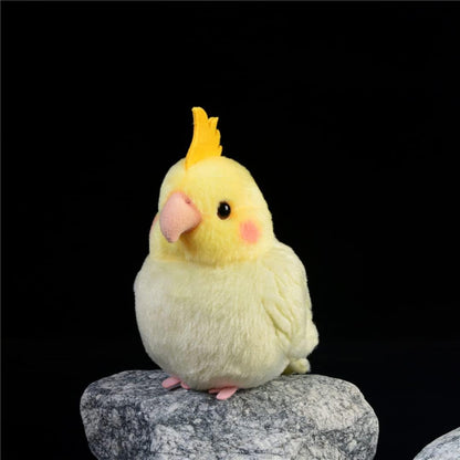 4.9'' Lifelike Yellow Cockatiel Parrot Stuffed Animal Bird Plush Toy | Realistic, Soft, Cuddly, Cockatiel, Stuffed Birds, Plushie Doll, Yellow Bird, Home Decor, Gifts for Kids