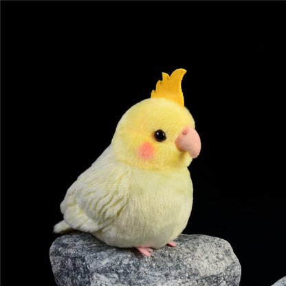 4.9'' Lifelike Yellow Cockatiel Parrot Stuffed Animal Bird Plush Toy | Realistic, Soft, Cuddly, Cockatiel, Stuffed Birds, Plushie Doll, Yellow Bird, Home Decor, Gifts for Kids