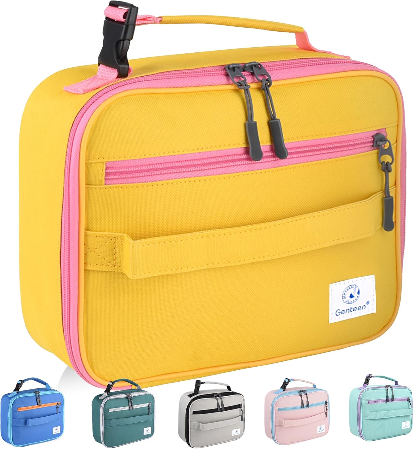 Lunch Box Lunch Bag for Kids Girls,Insulated Lunch Bag Women,Reusable Lunchbox for School,Work,Outdoor (Yellow)