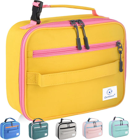 Lunch Box Lunch Bag for Kids Girls,Insulated Lunch Bag Women,Reusable Lunchbox for School,Work,Outdoor (Yellow)