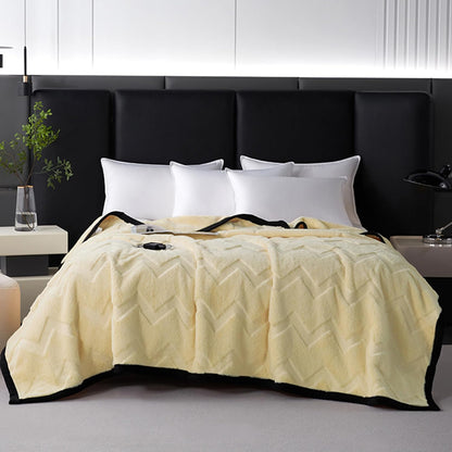 Winter Blankets Queen Size, Throw Blanket for Couch Decorative, Rabbit Plush Faux Fur Throw Blanket for Bed, Fluffy Soft Cozy Thick Warm Christmas Blanket, Twin Blanket(100x150 cm,Yellow)