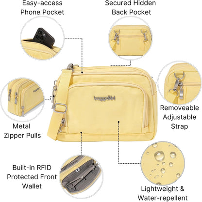 Triple Zip with Front Wallet/Trifecta RFID Wallet Crossbody
