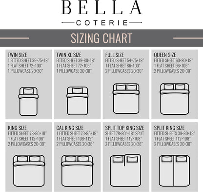 Bella Coterie Luxury Bamboo Viscose Queen Size Sheet Set | 100% Organically Grown | Ultra Soft | Cooling for Hot Sleepers | 18" Deep Pocket [Lemonade]