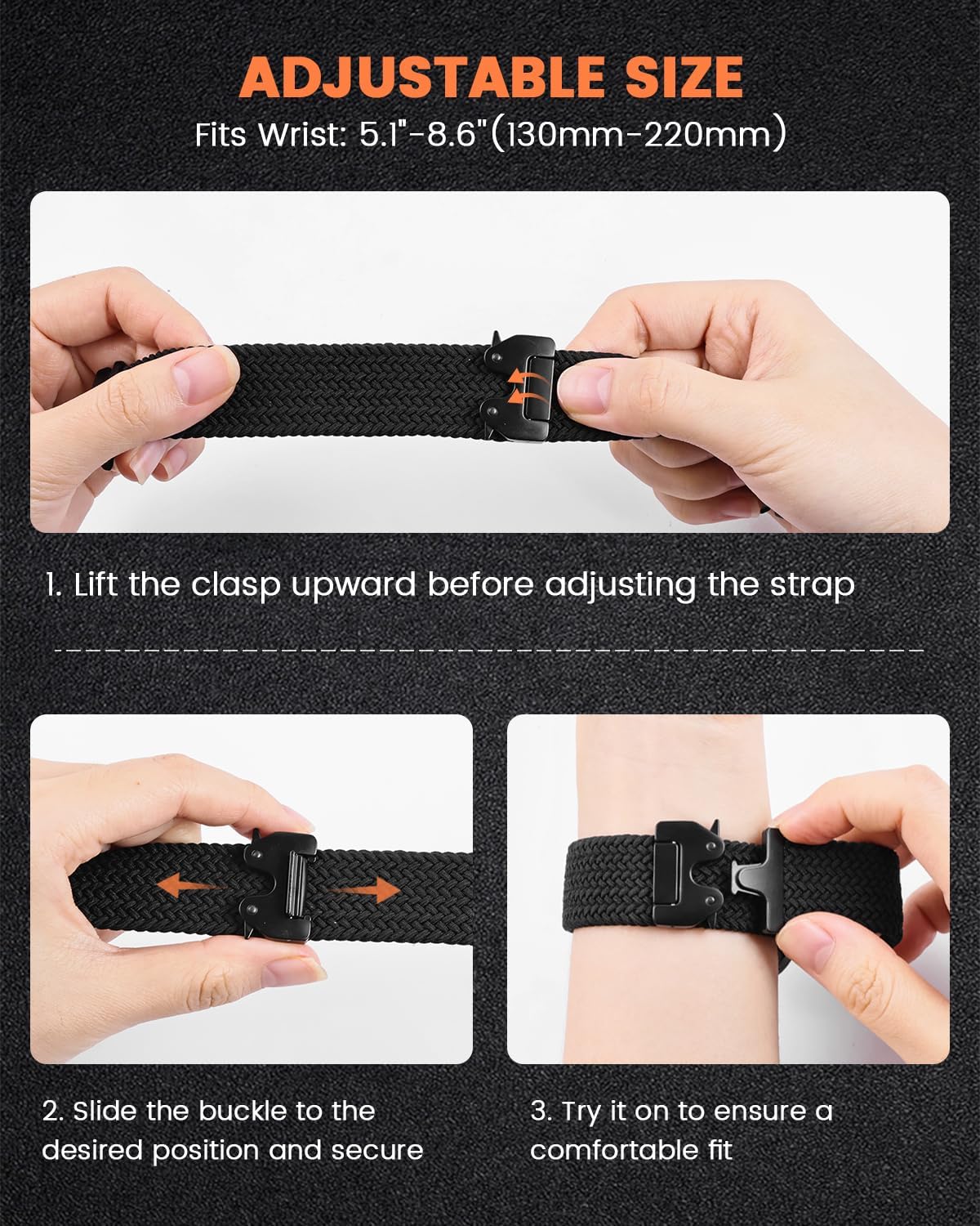 Braided Bands Compatible with Google Pixel Watch 4/3 45mm Band Men Women | Elastic Nylon Breathable Sport Straps for Pixel Watch 4 45mm Bands, Upgraded Parachute Buckle, Hand Washable and Quick-drying
