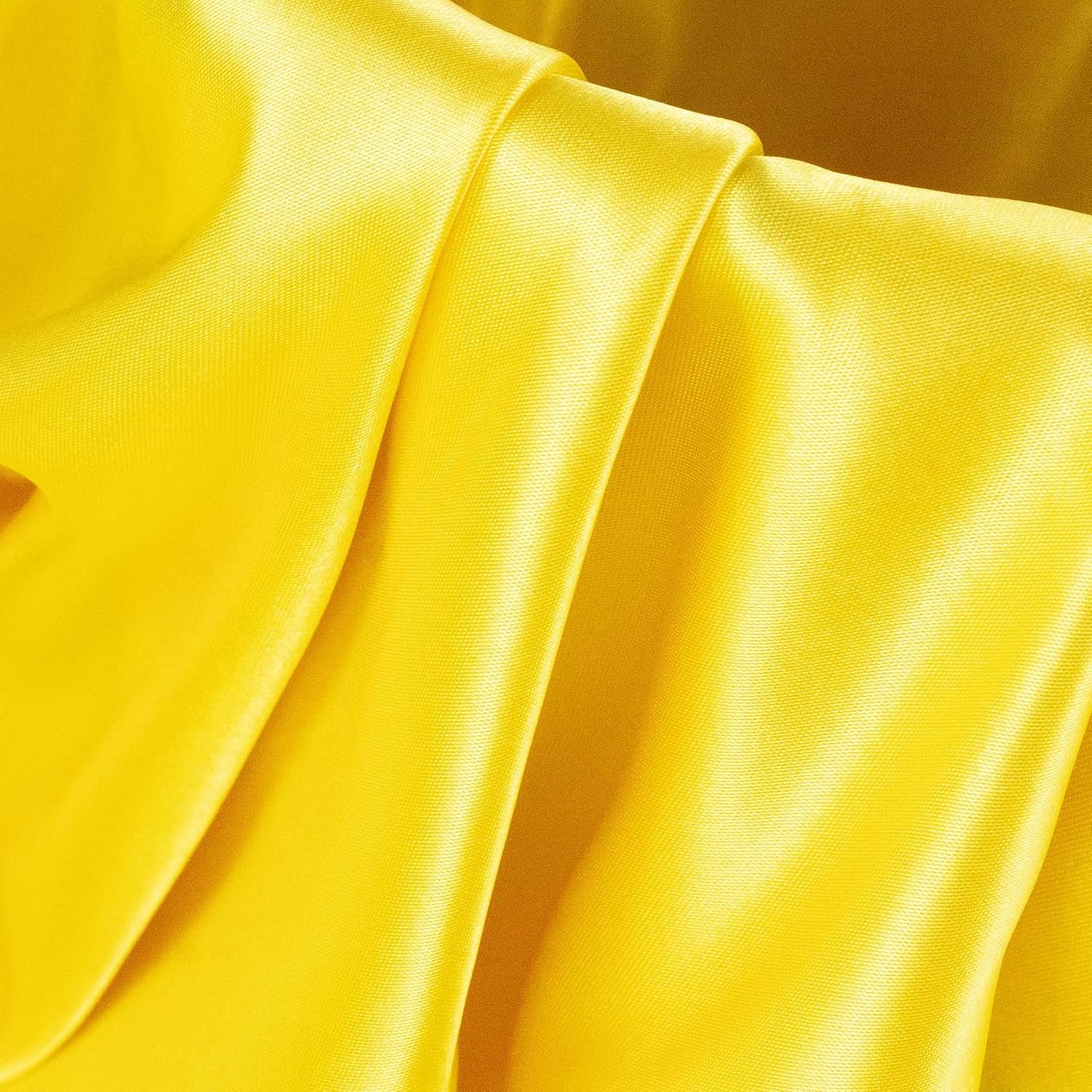 Yellow Satin Fabric - 98 Inch/2.5m Wide by The Yard, Soft Silky Fabric for Wedding Dress, Sewing, DIY Crafts, Clothing Making, 3 Yards