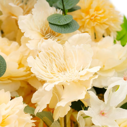 Wedding Flower, Rustic Artificial Floral Swag, 39’’Table Centerpieces, Wall Decor Arrangement Supplies, Reception Backdrop Floral Decoration for Home Party Wedding(Yellow)
