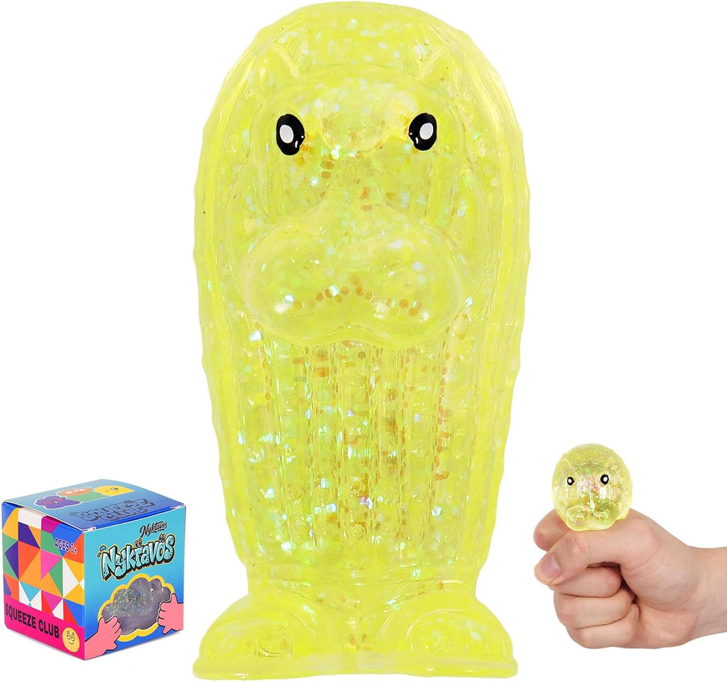 Mythical Slow Rise Squishy Fidget Toy Stress Relief Kids Adults Red Gift | Cute Maltose-filled squishy toy - Stress & anxiety relief for kids, adults & office - Non-toxic TPR, Yellow, quiet fidget