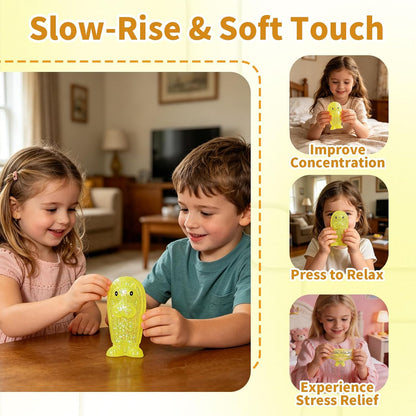 Mythical Slow Rise Squishy Fidget Toy Stress Relief Kids Adults Red Gift | Cute Maltose-filled squishy toy - Stress & anxiety relief for kids, adults & office - Non-toxic TPR, Yellow, quiet fidget
