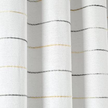 Ombre Stripe Yarn Dyed Cotton Shower Curtain, 72" W x 72" L, Yellow & Gray - Fabric Shower Curtains - Striped Bathroom Curtain - Farmhouse & Coastal Decor