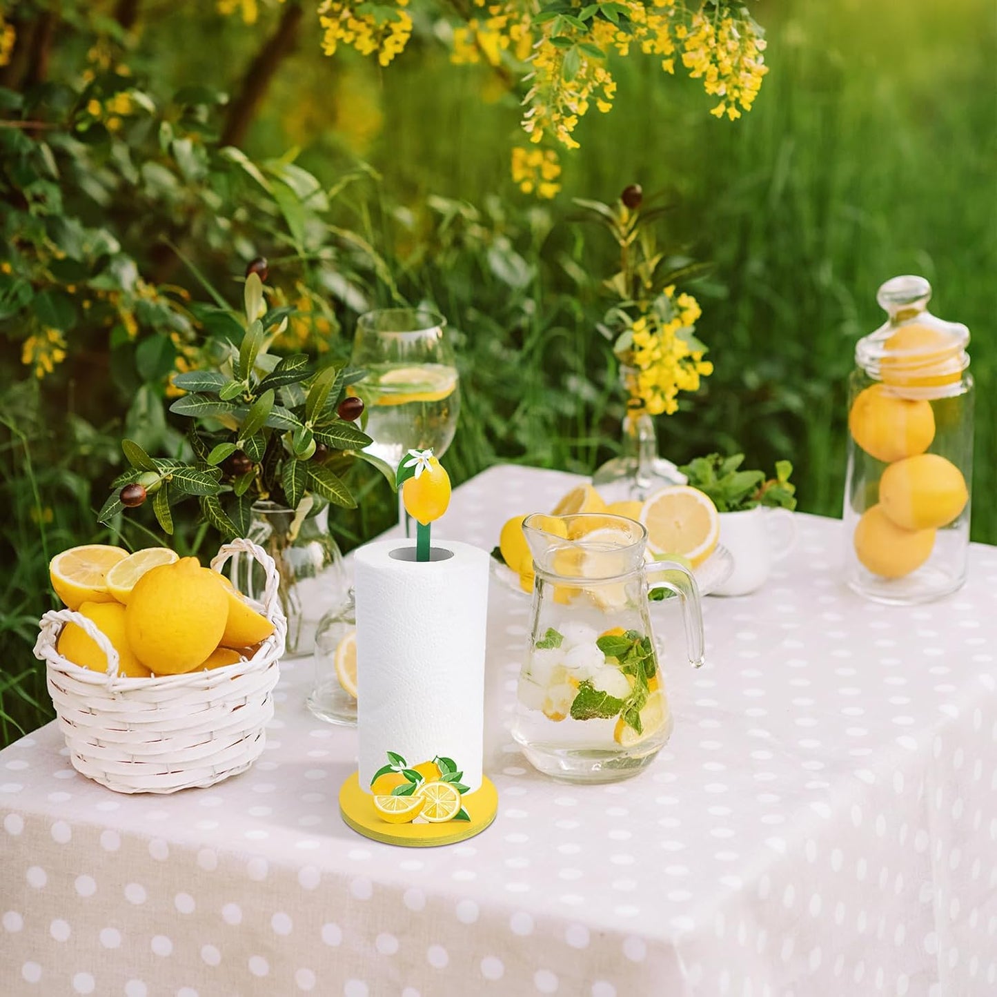 Lemon Paper Towel Holder Lemon Kitchen Decor Kitchen Fun Paper Towel Holder Dispenser for Bedroom Toilet Countertop Decor