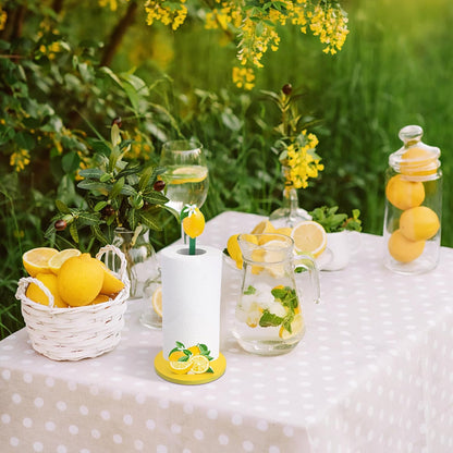 Lemon Paper Towel Holder Lemon Kitchen Decor Kitchen Fun Paper Towel Holder Dispenser for Bedroom Toilet Countertop Decor