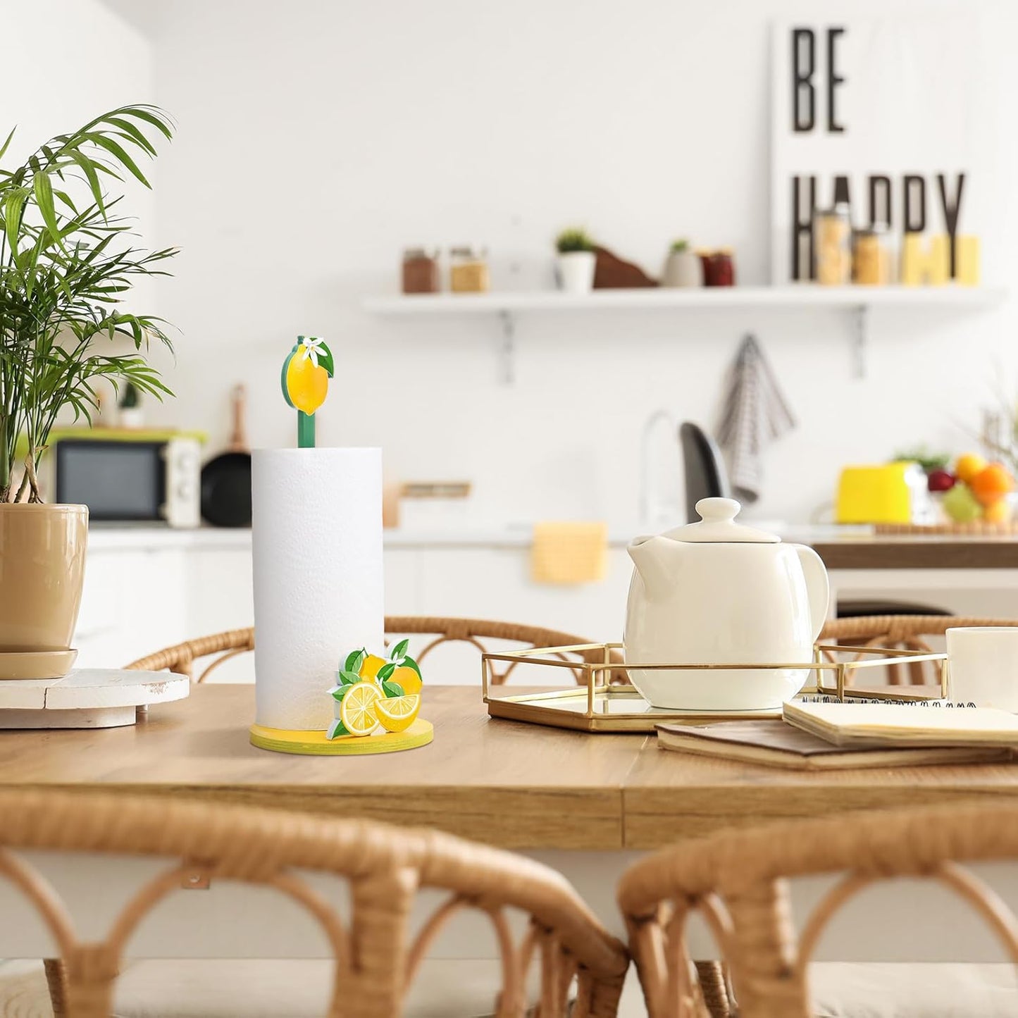 Lemon Paper Towel Holder Lemon Kitchen Decor Kitchen Fun Paper Towel Holder Dispenser for Bedroom Toilet Countertop Decor